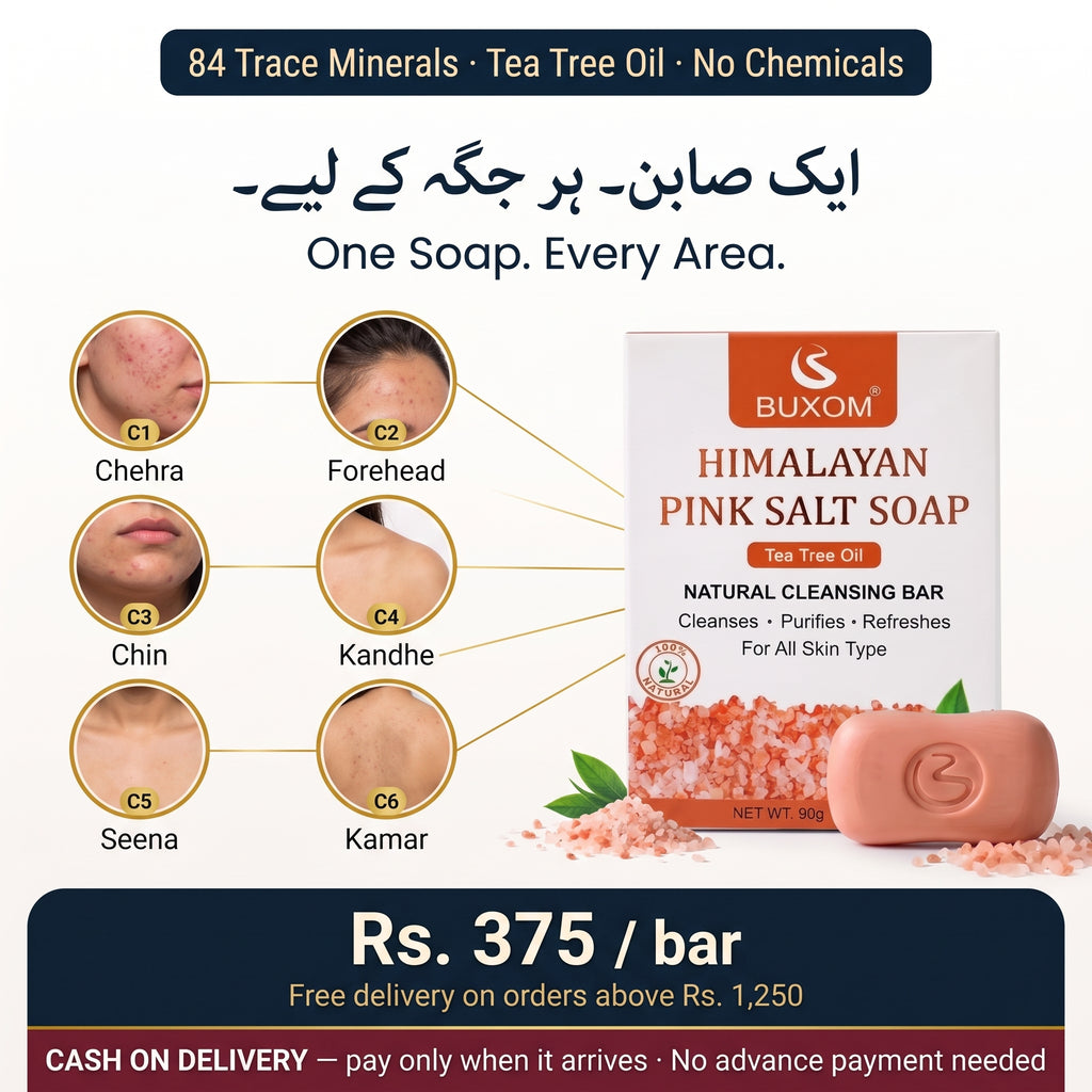 Himalayan Salt Soap | Tea Tree Oil Extract | Anti-Acne | Chemical Free - 90g