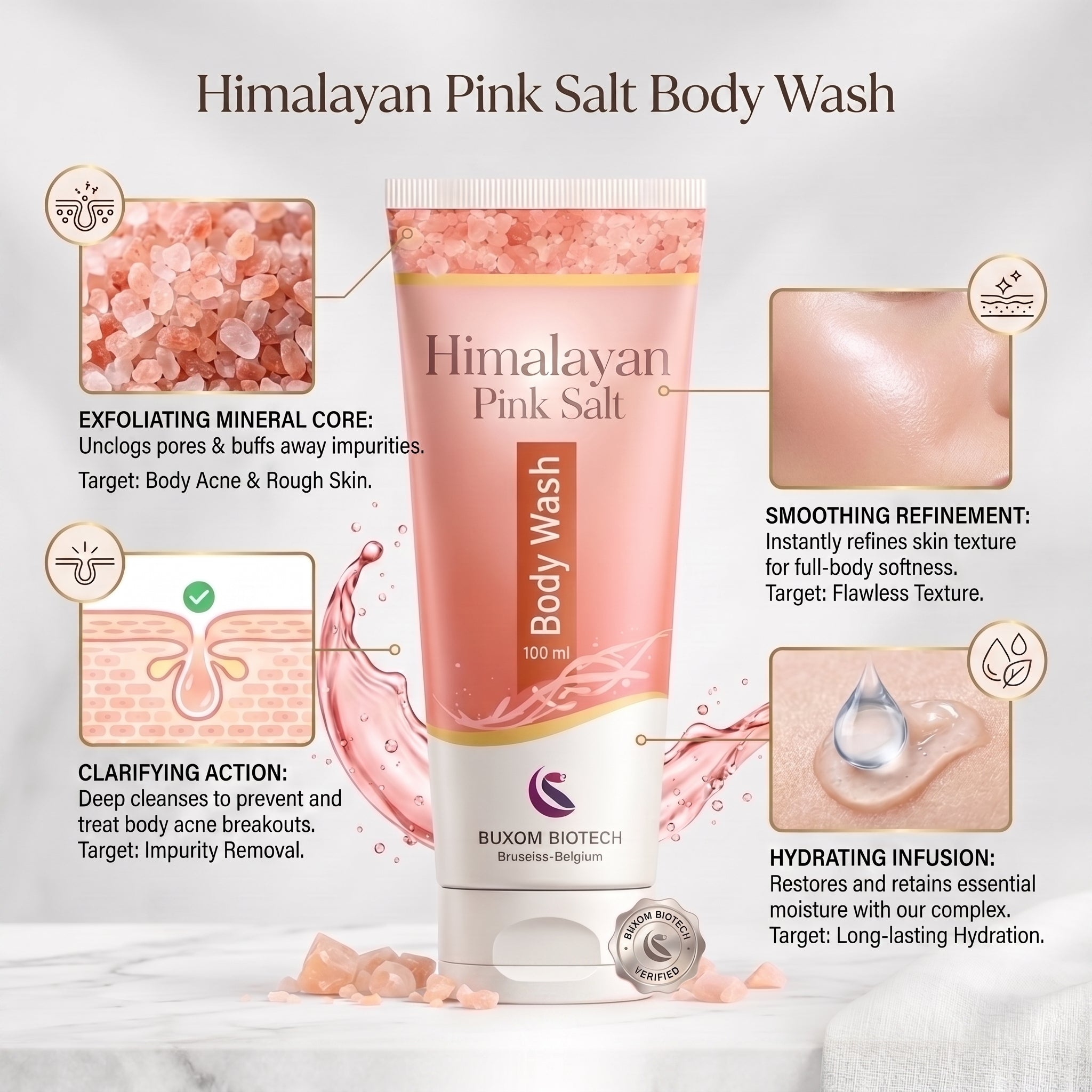 Himalayan Salt Ritual Bundle | Face Wash + Body Wash + Soap | 84+ Minerals, Halal Certified